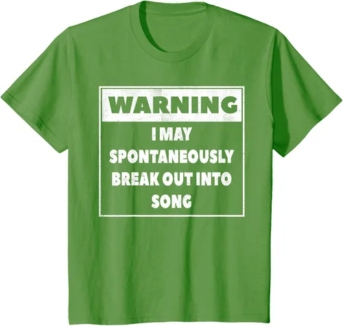 Vista 48 de Advertencia I may Spontaneously romper en canción camiseta