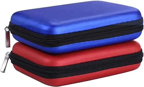 Vista 6 de Estuche de disco duro portátil Mini almacenamiento Funda protectora con cremallera 2.5 pulgadas USB disco duro externo caso bolsa azul