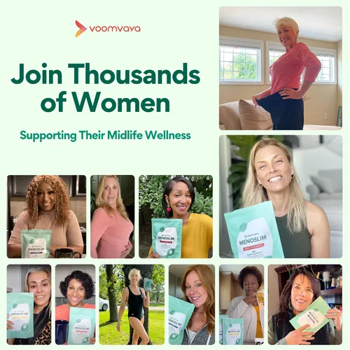 Vista 2 de VoomVaya MenoSlim Tea - Suplemento para la menopausia y la perimenopausia para mujeres - Apoya el metabolismo saludable y el bienestar general