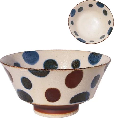 Vista 18 de Minorutouki mino ware PAIKAJI cuenco de fideos antitipo flor φ7.2×H3.6in 16.58oz