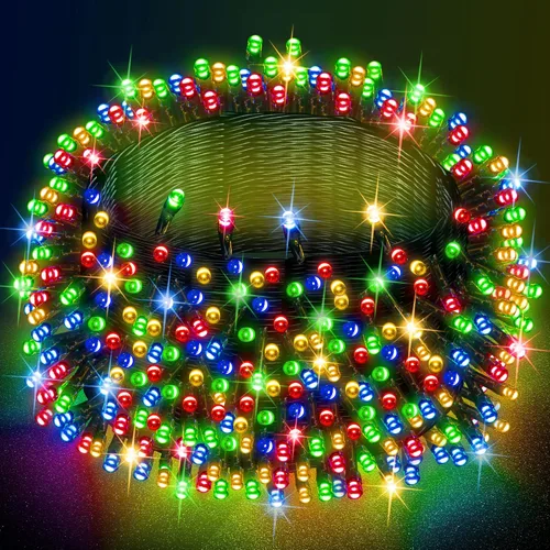 Vista 18 de Dazzle Bright - Guirnalda de luces para Halloween, 300 LED, 100 pies, 8 modos de iluminación, decoraciones para carnaval, jardín, exteriores y patio