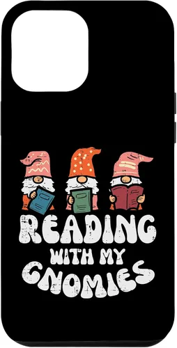 Vista 6 de Funda para iPhone 15 Reading With My Gnomies Funny Gnomes Book Lover Bookworm