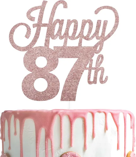 Vista 99 de LINGTEER - Decoración para pastel con texto "Happy Birthday 100", color negro