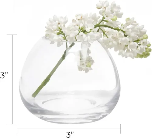 Vista 3 de CHIVE "George" - Jarrones de Botella de Cristal para Flores, juego de 6, pequeños y elegantes jarrones de cristal transparente para capullos