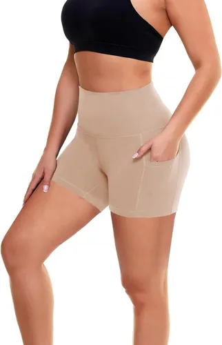 Vista 12 de Biker Shorts for Women with Pockets - 8"/5"/3" Booty Black Spandex Shorts Verde militar