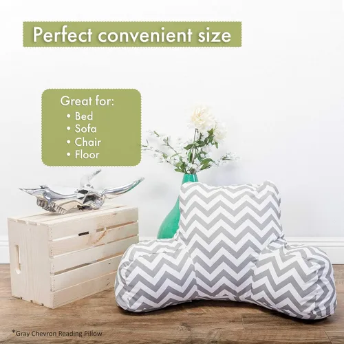 Vista 5 de Majestic Home Goods Wales - Almohada de lectura, color gris