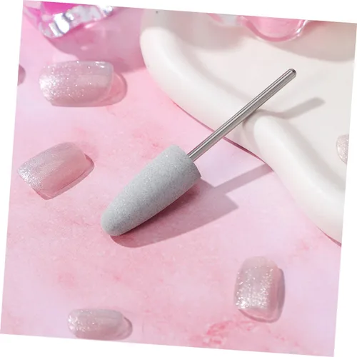 Vista 5 de POPETPOP 2 unids Bits Nail Grinding Head Silicon Bit para Nail Drill Manicura Set para máquina de manicura eléctrica