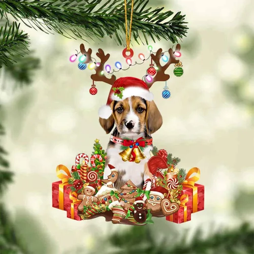 Vista 45 de Nazenti Adorno de Navidad personalizado de reno de Alaskan Malamute – Adorno de perro personalizado para amantes de las mascotas, acrílico plano