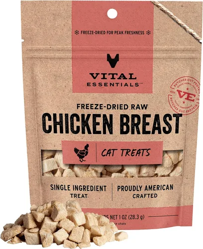 Vista 9 de Vital Essentials Golosinas liofilizadas para gatos, menudos de pavo, bolsa de 1 onza