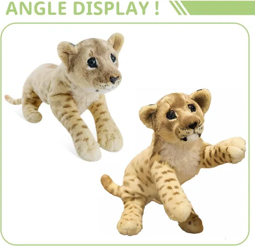 Vista 5 de León de Peluche Suave Grande León de Peluche de Felpa León Juguetes Animales de Safari León de Peluche Lindo Juguetes de Peluche de la Jungla