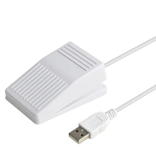 Vista 9 de iKKEGOL Pedal de pie USB mejorado con interruptor óptico, completamente silencioso, sin tacto, sonido de pulsación rápida, programable, para PC