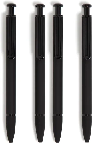 Vista 7 de U Brands Bolígrafos Monterey, juego de 2, gris pizarra oscuro y rosa suave con detalles dorados, punta gruesa (1.0 mm), tinta negra