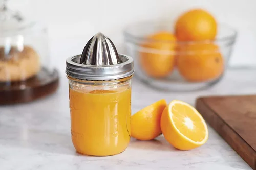 Vista 2 de Jarware Tapa del exprimidor de cítricos para tarros de masón de boca ancha, Juicer del acero inoxidable