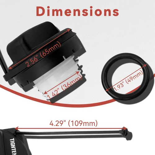 Vista 7 de Tapa de Gas Reemplazo Tedrs para Honda: 17670 - T3W - A01 Civic Accord Odyssey Fit HRV HR-V CRV CR-V Pilot Crosstour Insight 2006-2020 OEM Fit