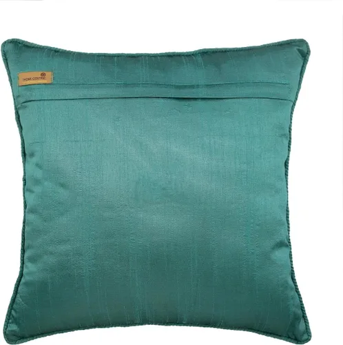 Vista 163 de The HomeCentric Funda de almohada con cremallera, funda de cojín azul de 12 x 12 pulgadas, funda de cojín de algodón bordado para sofá, diseño