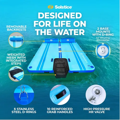 Vista 5 de SOLSTICE Inflatable Pup Plank, Dog Water Ramp for Boats & Docks, Boost Step