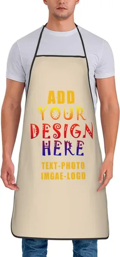Vista 14 de Delantales personalizados para añadir nombre, logotipo, texto, foto, diseño de imagen, delantal de chef para grandes regalos