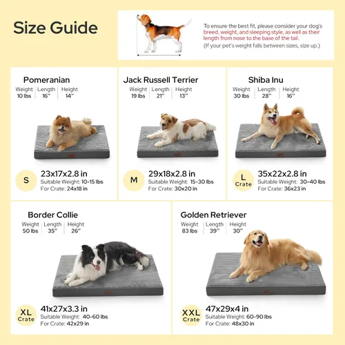 Vista 6 de Bedsure ComfyFleece Cama para perros pequeños, camas ortopédicas para mascotas con funda extraíble lavable, no impermeable, alfombrilla de espuma