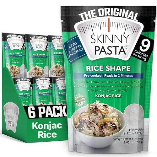 Vista 9 de Fideos konjac Skinny Pasta, 9.52 onzas, 100 % libre de olor, fideos shirataki, alimentos bajos en calorías, pasta saludable para dieta
