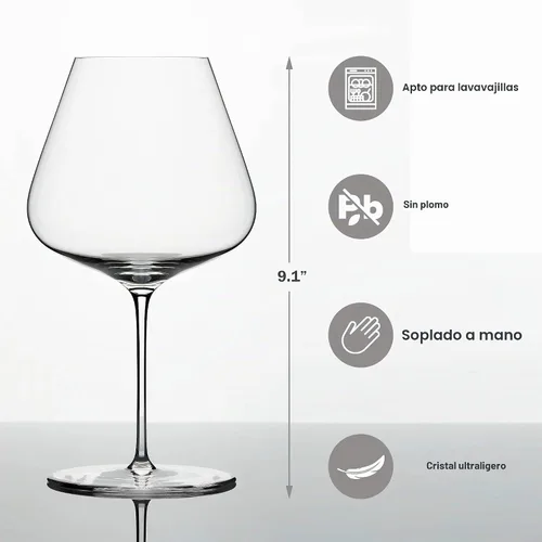 Vista 2 de Zalto Denk'Art - Copas de vino tinto burdeos, juego de 2