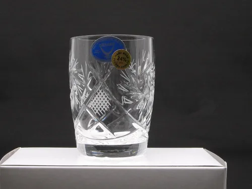 Vista 3 de Juego de 6 vasos de chupito de cristal de corte ruso de 1.7 fl oz hechos a mano