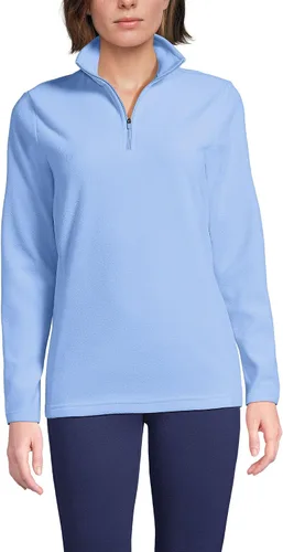 Vista 11 de Lands' End - Sudadera de vellón con cremallera de un cuarto, para todo tipo de clima Camello claro/marrón jengibre rico