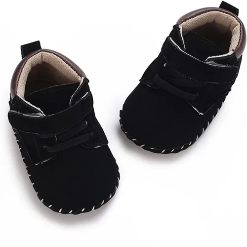 Vista 9 de COSANKIM Zapatos deportivos para bebé niño y niña, zapatos de tobillo altos, antideslizantes, suela suave, zapatos de cuna para niños pequeños