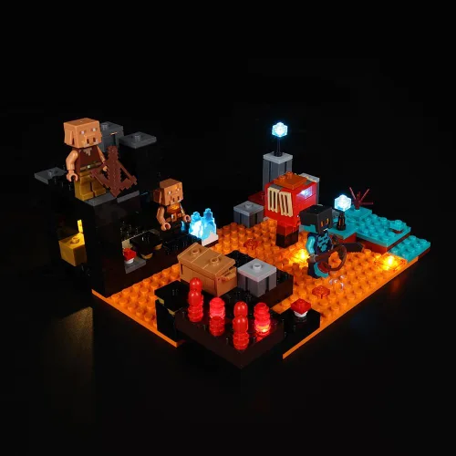Vista 7 de Kyglaring Kit de luz LED compatible con Lego The Nether Bastion 21185 - Accesorios de iluminación mejorados para bloques de modelo 21185