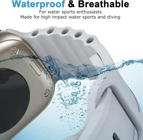 Vista 4 de Correas de silicona compatibles con Apple Watch Band Ultra de 1.929 in 1.811 in 1.772 in 1.732 in 1.614 in 1.496 in 1.575 in 1.654 in para mujeres