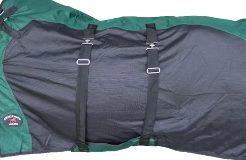 Vista 2 de Challenger Horse 1200D Turnout Sheet Waterproof, Breathable, Light-Weight Rain Blanket with Bellyband, Ripstop Outer Shell 3EE13B