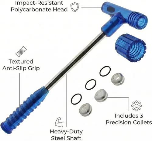 Vista 2 de AmeriGunClub - Estuche de impacto para extractor de balas, herramienta de desmontaje estilo inercia de fácil impacto para carga manual, se adapta a