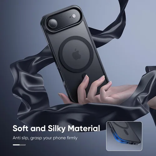 Vista 5 de Tigowos Funda Magnética para iPhone Air Compatible con MagSafe Resistente a Caídas de 16 Pies Cubierta Trasera con Sensación de Piel Mate a Prueba