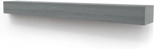 Vista 7 de Mantel para chimenea de 48 pulgadas, estante flotante con acabado rústico, estante de pared de madera con soporte invisible resistente