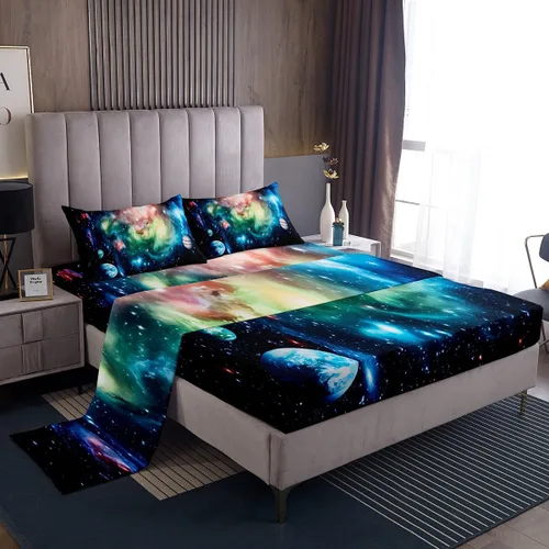 Vista 53 de Feelyou Juego de sábanas para niños con diseño de aguacate, ropa de cama bonita con frutas para niños y niñas, 1 sábana encimera y 1 sábana bajera