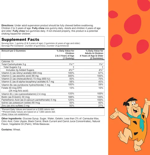 Vista 8 de Gomitas multi-vitaminas para niños y con soporte inmunológico adicional, de Flintstones., BAYER378877, 1, 1