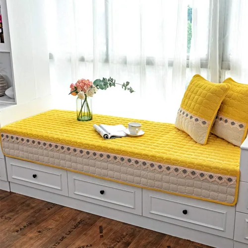 Vista 8 de JeogYong Cojín de asiento de ventana estilo bahía para interior, cojines de asiento de ventana de campo para interiores, para dormitorio