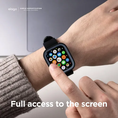 Vista 4 de elago Duo - Funda compatible con Apple Watch, protección completa (PC dura + material de TPU), acceso completo a la pantalla