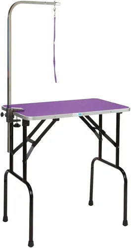 Vista 2 de Master Equipment Mesa de aseo con brazo de aseo de 36 pulgadas, 30 x 18 pulgadas, morado