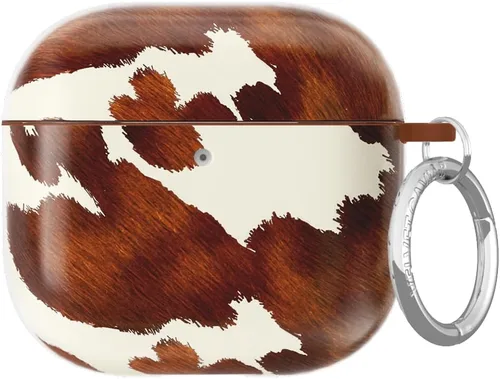 Vista 9 de VELVET CAVIAR Funda compatible con AirPods 4 con llavero, bonitas fundas protectoras duras de 4ª generación para mujer, diseño de lunares azules