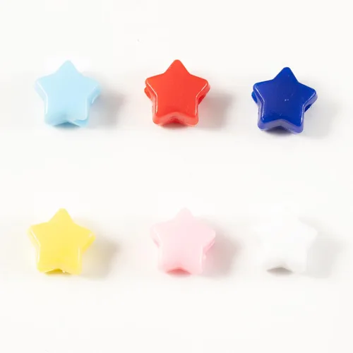 Vista 3 de 500 piezas Gxueshan con cuentas acrílicas de 6 colores mixtos de 13 mm con agujero grande para hacer joyas, pulseras, collares, aretes, llaveros