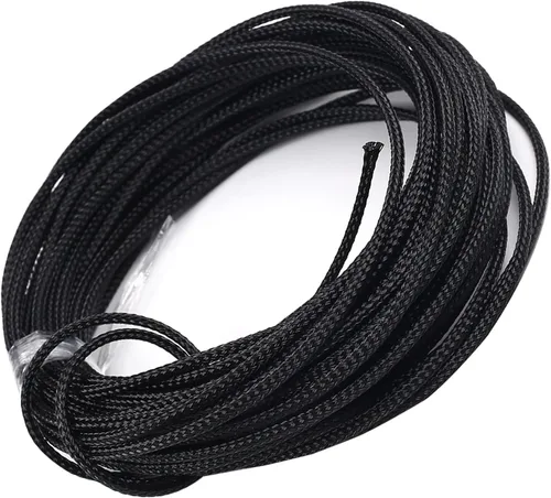Vista 6 de Othmro Funda de cable trenzado expandible PET de 32.8 pies, protector de cable flexible de 2/25 pulgadas, funda de organización de cables