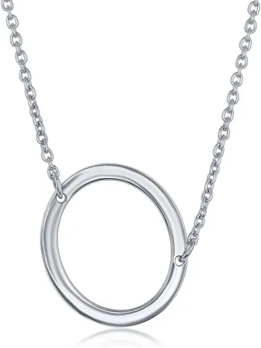 Vista 16 de Dainty Sideways Initial Necklace for Women – Sterling Silver or 14K Gold Plated 20mm Alphabet Letter Pendant