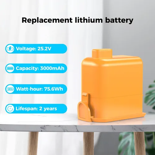 Vista 2 de Reemplazo de batería de iones de litio de 25.55V 2600mAh para LG Cord Zero A9