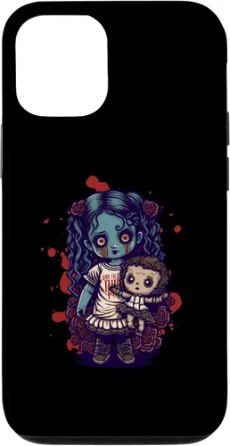 Vista 26 de Scary Goth Doll Holding Teddybear - Funda gótica gótica para iPhone 16
