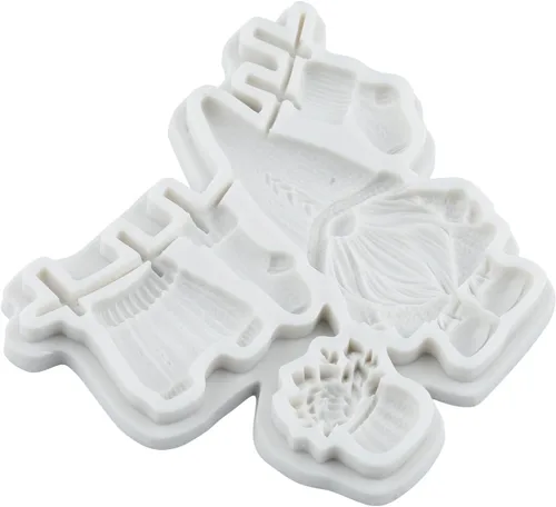 Vista 9 de Baby Shower Silicone Mold Gnome Baby Toy Fondant Mold Set Of 3 Hot Air Balloon Baby Clothes Chocolate Mold Birthday Party Cake Decoration Cupcake
