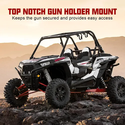Vista 7 de SUNPIE Soporte de Rack para Herramientas de Caza para UTV - Soporte Universal de Barra Transversal para Polaris Canam Pioneer/Talon Kawasaki Arctic