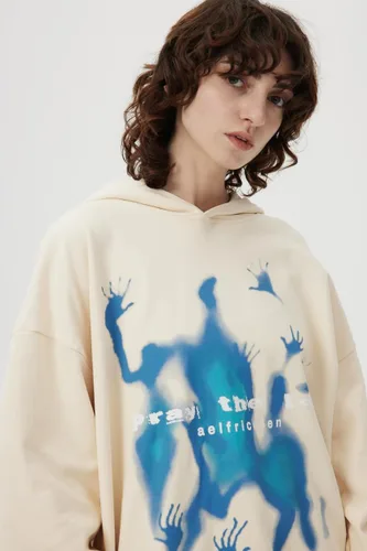 Vista 4 de Aelfric Eden Sudadera con capucha de gran tamaño para hombre, con estampado de ropa de calle, casual, sudadera con capucha Y2K