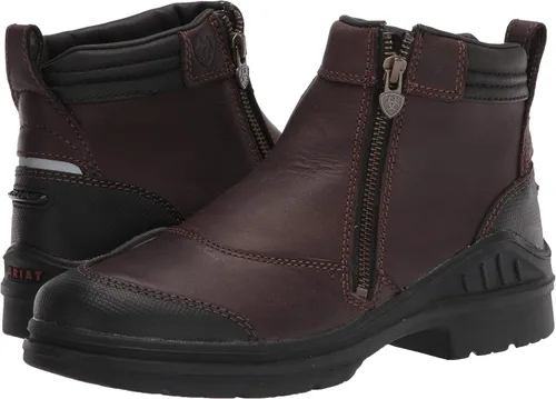 Vista 7 de Ariat Barnyard - Botas de trabajo con cremallera lateral, cómodas botas impermeables para mujer, Café Oscuro, 5.5