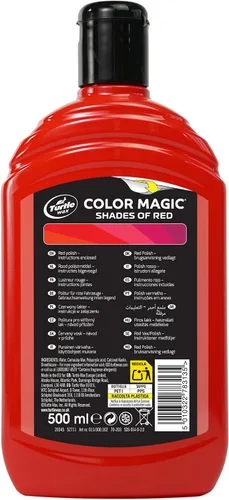 Vista 7 de Turtle Wax 52711 Color Magic Cera para Pintura de Coche Restaura Color y Brillo Rojo 500 ml