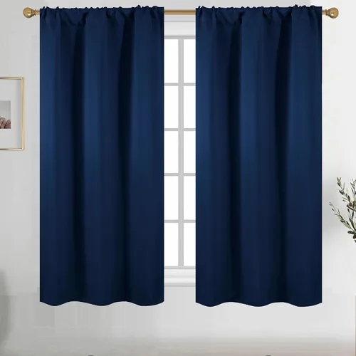 Vista 32 de Diraysid Cortinas opacas beige para dormitorio y sala de estar, cortinas con aislamiento térmico para oscurecer la habitación, 42 x 63 pulgadas, 2